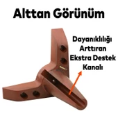 Mobilya Koltuk Kanepe Tv Ünitesi Yükseltme Destek Ayağı 14 cm Kahve Ayakları 20'li Set - 7