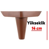 Mobilya Koltuk Kanepe Tv Ünitesi Yükseltme Destek Ayağı 14 cm Kahve Ayakları 20'li Set - 3