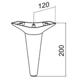Mobilya Kanepe Sehpa Puf Koltuk Ayağı 20 cm Krem Baza Ayak 4 Adet thumbnail 3
