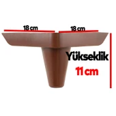 Mobilya Koltuk Kanepe Tv Ünitesi Destek Ayağı 11 cm Ahşap Desenli Ayakları 20'li Set thumbnail 2