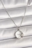 Gümüş Renk Zincir Beyaz Mineli Gün Batımı Model Kadın Kolye - EBJ250501W32777 thumbnail 1