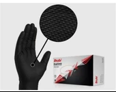 Beybi Diamond Pudrasız Kalın Siyah Nitril Eldiven Large 100 Adet - 1