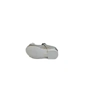 Fiyra 8013 Gümüş Taşlı Kurdeleli Cırtlı Bebe Kız Çocuk Babet - 7