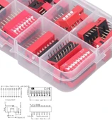 45 Adet Dip Switch Seti 1-9 Pin 2,54mm 9 Çeşit Şeffaf Çantada thumbnail 2
