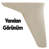 Mobilya Tv Ünitesi Çekyat Koltuk Kanepe Baza Destek Ayağı Ayakları 12 Cm Krem Ayak 6'lı Set thumbnail 4