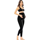 ASM1305 Kadın Annelik Hissi Siyah Alt Uzun HamilelikTaytı 560 - 2