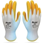 Beybi PN7 Polyester Örme Yarı Nitril İş Eldiveni 48 Çift. - 1