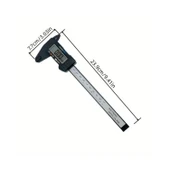 Dijital Kumpas Metal Çene 150 mm LCD Ekran Lastik Derinlik Çap Ölçme 0.2 mm Hassasiyet İnç Ölçüm - 3