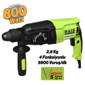 HAIS Z1A-2601SRE 800W Kırıcı Delici Matkap SDS Plus Beton Delme Kırma Darbeli Matkap - 1