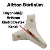 Mobilya Tv Ünitesi Çekyat Koltuk Kanepe Baza Destek Ayağı Ayakları 12 Cm Krem Ayak 6'lı Set thumbnail 8