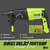 HAIS Z1A-2601SRE 800W Kırıcı Delici Matkap SDS Plus Beton Delme Kırma Darbeli Matkap - 2