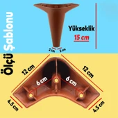 Mobilya Kanepe Koltuk TV Ünitesi Yükseltici Destek Ayağı Ayakları15 cm Kahve 20'li Set - 2