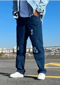 Yırtık Yamalı Baggy Jean - 2