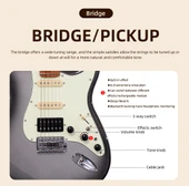 SMİGER ELEKTRO GİTAR L-G2-İ3 BK SİLVER thumbnail 2