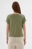 FASHION FRIENDS KADIN BİSİKLET YAKA BLUZ 25Y0519K1 - 10