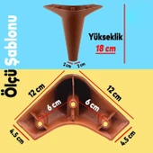 Mobilya Kanepe Sehpa TV Ünitesi Koltuk Ayağı 18 cm Kahverengi Baza Ayak 4 Adet thumbnail 2