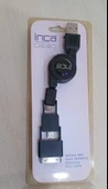 İNCA IMS-330 Makaralı USB ALL IN ONE şarj kablosu I-Phone4 / I-Phone 5 / Samsung / HTC - 2