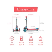 Chillafish Scotti - 3 Tekerlekli Scooter - Kırmızı - 3