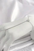 Pirinç Gümüş Renk Su Yolu Zirkon Taşlı Yıldız Model Kadın Şahmeran - EBJ250501W33491 - 1