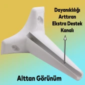 Mobilya Kanepe Sehpa TV Ünitesi Koltuk Ayağı 18 cm Beyaz Baza Ayak 4 Adet thumbnail 4