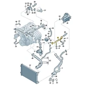 Audi A4 2005-2008 1.8T BFB Motor Termostat Soğutma Borusu 06B121065AB - 3