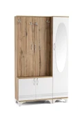 Rüya Aynalı Askılıklı Raflı Ayakkabılık Portmanto 112x35x190cm - 1