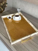 Simli Çay Tepsisi ,lüx Çay Tepsisi,sunum Tepsisi - 15