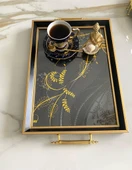 Desenli Çay Tepsisi ,lüx Çay Tepsisi,sunum Tepsisi - 5