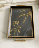 Desenli Çay Tepsisi ,lüx Çay Tepsisi,sunum Tepsisi - 7