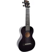 Mahalo MH2WTBK Hano Series Concert Ukulele (Transparent Black) - 1
