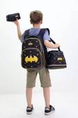Batman Temalı Erkek Çocuk 3 lü Okul Çanta Seti Süper Kahraman Sırt Çantası Beslenme Çantası Kalemlik - 3