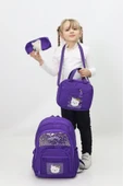 Kız Çocuk Hello Kitty Temalı 3 lü Okul Çanta Seti Sırt Çantası Termal Beslenme Çantası Kalemlik - 2