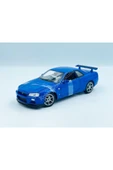 Welly 1/24 Nissan Skyline Gtr R34 Model Araba Mavi - 1