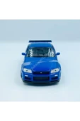 Welly 1/24 Nissan Skyline Gtr R34 Model Araba Mavi - 5