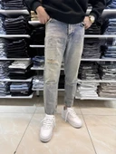 Yırtık Detay Yıkamalı Boyfriend Jean - 1