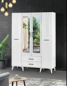 Tuğçe Membran 4 Kapılı Gardrop Elbise Dolabı 145x47x200cm - 1