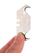 Kancalı Rötuş Bıçak Yedeği Kesme Boynuz Bıçak Maket Bıçağı 10'lu Paket 18.8x51.5x0,61mm İthal - 3