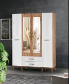 Tuğçe Membran 4 Kapılı Gardrop Elbise Dolabı 145x47x200cm - 4