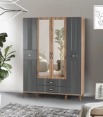 Tuğçe Membran 4 Kapılı Gardrop Elbise Dolabı 145x47x200cm - 3