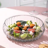 Porsima RYG7045 El Yapımı Büyük Boy Cam Salata Kasesi Şeffaf 23 cm - 2