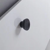 Alegro Düğme Siyah 10 ADET Mobilya Mutfak Dolap Dolabı Çekmece Kulpu Kulbu Plastik Tek Vidalı Kulp thumbnail 6
