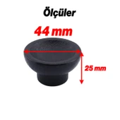 Alegro Düğme Siyah 10 ADET Mobilya Mutfak Dolap Dolabı Çekmece Kulpu Kulbu Plastik Tek Vidalı Kulp thumbnail 4