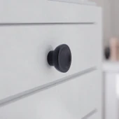 Alegro Düğme Siyah 10 ADET Mobilya Mutfak Dolap Dolabı Çekmece Kulpu Kulbu Plastik Tek Vidalı Kulp thumbnail 8