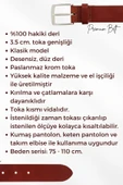 Siyah Çocuk Boy Hakiki Deri Düz Model 3.5 cm.lik  Klasik Kemer 200-G - 5