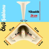 Mobilya Kanepe Sehpa TV Ünitesi Koltuk Ayağı 24 cm Krem Baza Ayak 4 Adet thumbnail 2