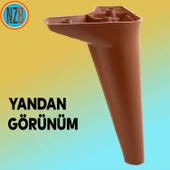 Mobilya Kanepe Yatak Puf Sehpa TV Ünitesi Çekyat Koltuk Ayağı 20 cm Kahverengi Baza Ayak 4 Adet thumbnail 6