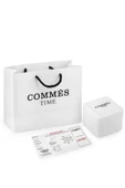 Commes Çelik Örme Kordon Rose Gold Renk Özel Kesim Mineral Cam Unisex Klasik Kol Saati - 4