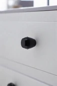 Merkür Düğme Siyah Mobilya Mutfak Dolap Dolabı Çekmece Kulpu Kulbu Plastik Siyah Tek Vidalı Kulp thumbnail 7