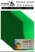 Metalik Aynalı Fon Kartonu 10 lu A5 15x20 cm 1 Paket Okul Sınıf Dekoratif Pırıltılı Folyo Kağıt Dekoratif Anasınıfı Kreş - 8