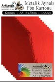 Metalik Aynalı Fon Kartonu 10 lu A5 15x20 cm 1 Paket Okul Sınıf Dekoratif Pırıltılı Folyo Kağıt Dekoratif Anasınıfı Kreş - 3